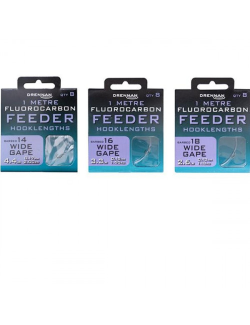 Wide Gape 1m Feeder Rig - Fluorocarbono